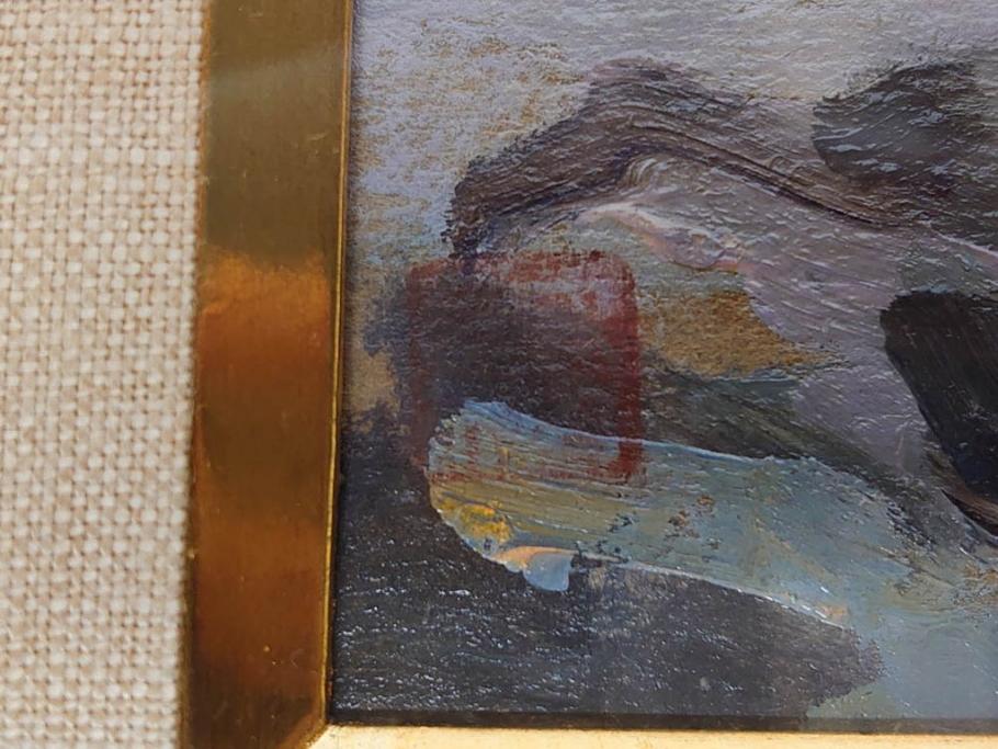 【真作】　昭和64年(1989年)　武内和夫　「昭和最後の日の出」　SM　絵画(油彩、油絵、風景、額装、外箱付)(R-082233)