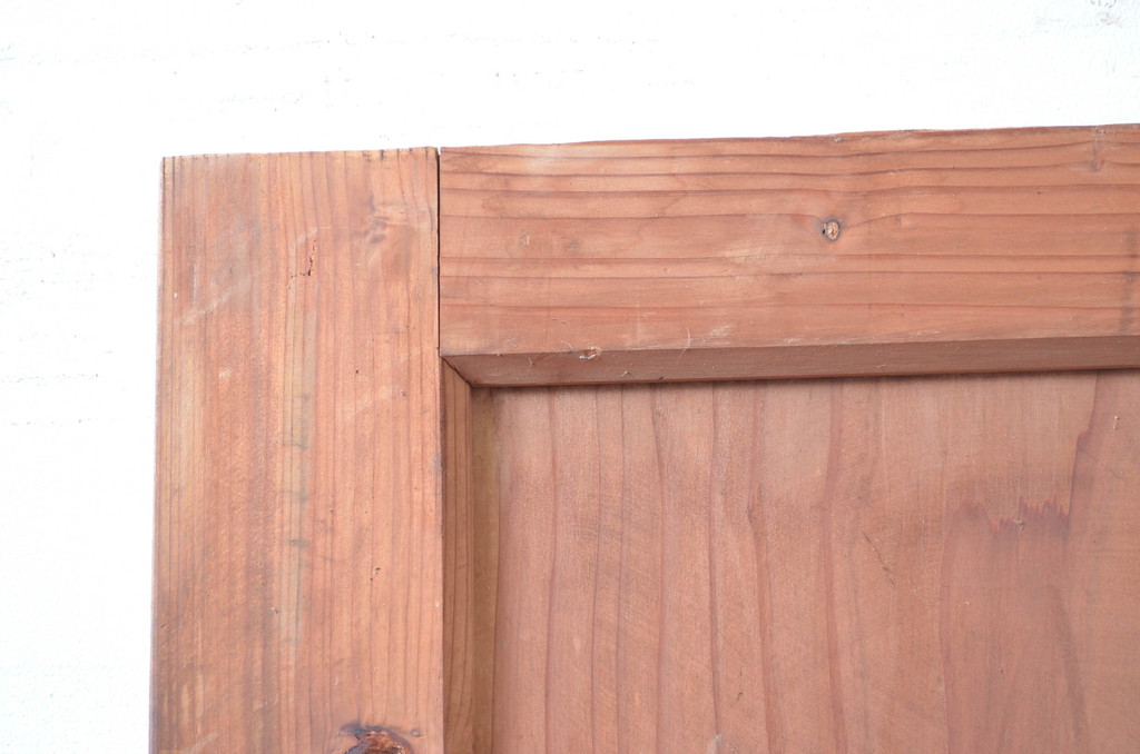 アンティーク建具　温かみのある古い木味が素敵な引き戸1枚(板戸)(R-080462)