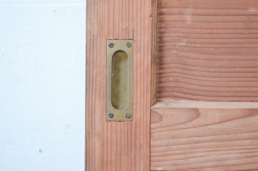 アンティーク建具　温かみのある古い木味が素敵な引き戸1枚(板戸)(R-080462)