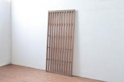 アンティーク建具　大正昭和初期　幅広サイズ　和の風情を演出する障子戸2枚セット(格子戸、引き戸)(R-041584)