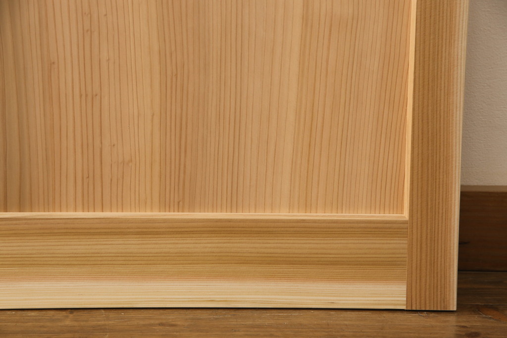 ラフジュ工房オリジナル 杉材 大正ロマン ノスタルジックな雰囲気づくりに活躍するガラス戸4枚セット(色ガラスもお入れできます)(引き戸、建具)(R-057362)