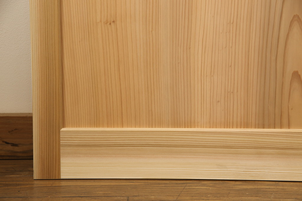 ラフジュ工房オリジナル 杉材 大正ロマン ノスタルジックな雰囲気づくりに活躍するガラス戸4枚セット(色ガラスもお入れできます)(引き戸、建具)(R-057363)