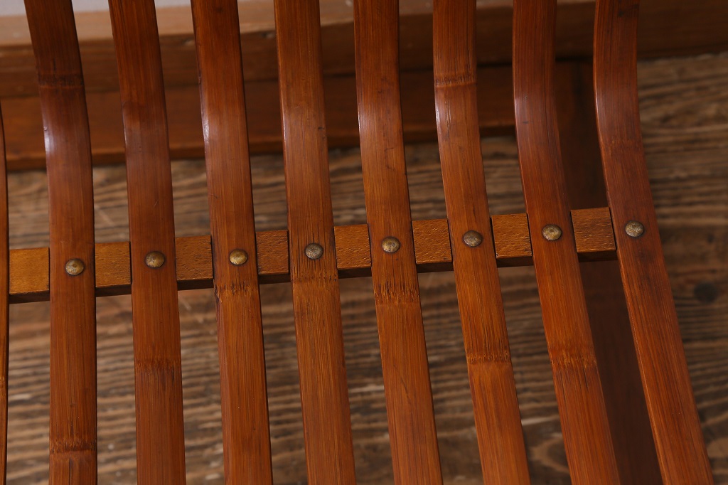 ビンテージ家具　竹興社　城所右文次　オリジナル　Bamboo Chair　バンブーチェア(アームチェア、安楽椅子、ヴィンテージ)(R-040156)