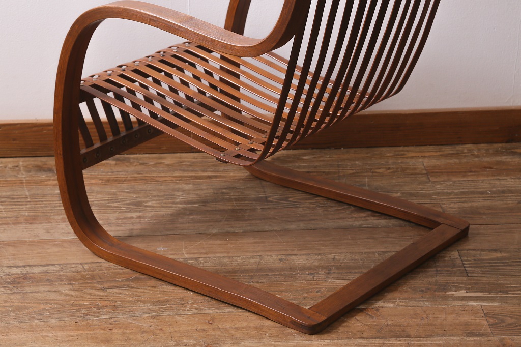 ビンテージ家具　竹興社　城所右文次　オリジナル　Bamboo Chair　バンブーチェア(アームチェア、安楽椅子、ヴィンテージ)(R-040156)