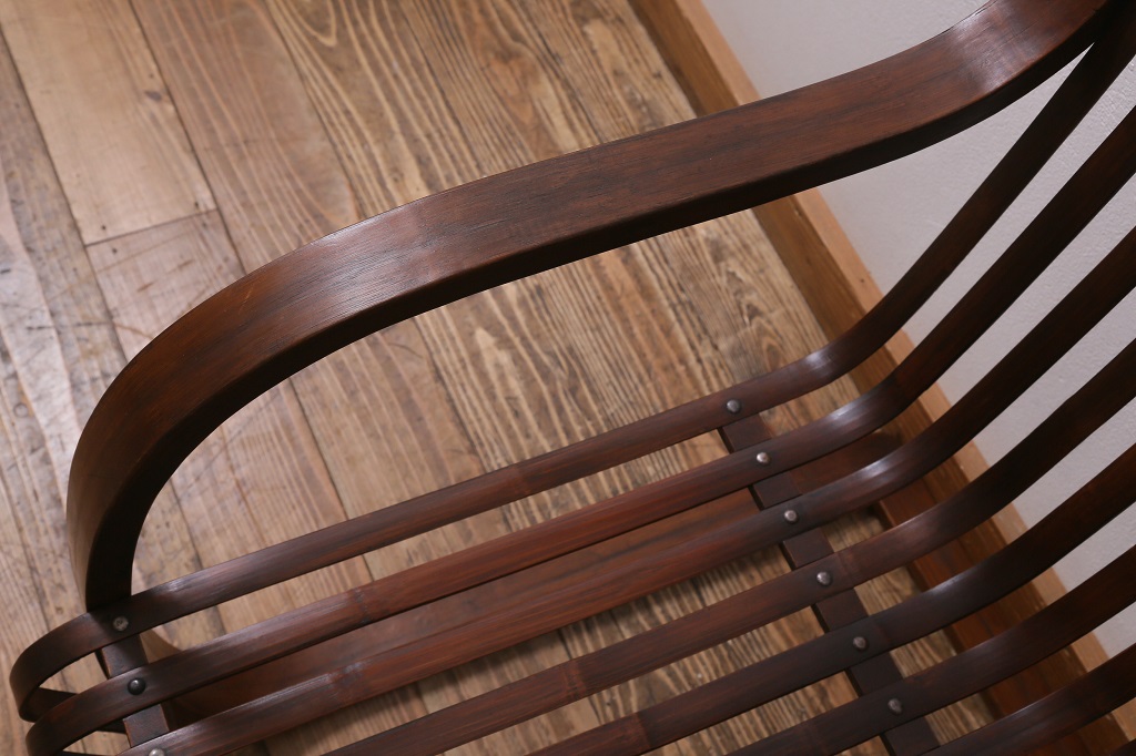 ビンテージ家具　竹興社　城所右文次　オリジナル　Bamboo Chair　バンブーチェア(アームチェア、安楽椅子)(R-040155)