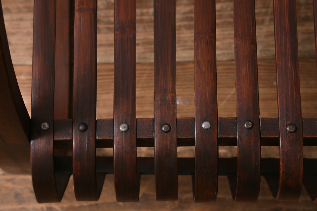 ビンテージ家具　竹興社　城所右文次　オリジナル　Bamboo Chair　バンブーチェア(アームチェア、安楽椅子)(R-040155)