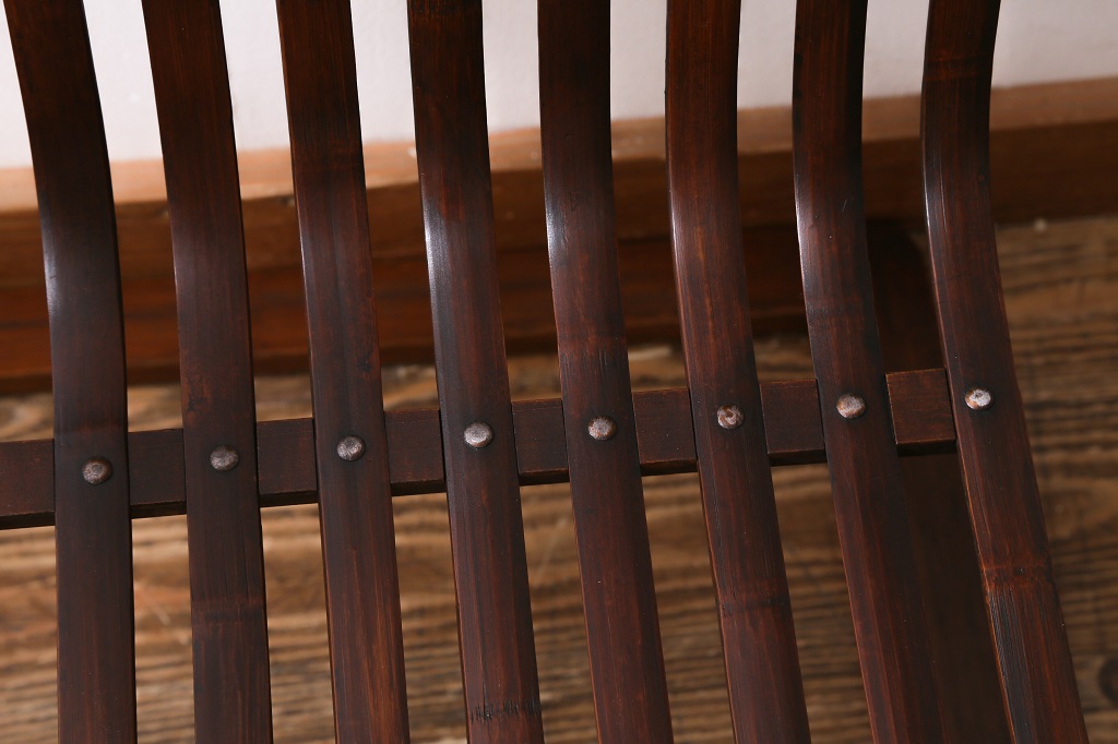 ビンテージ家具　竹興社　城所右文次　オリジナル　Bamboo Chair　バンブーチェア(アームチェア、安楽椅子)(R-040155)