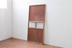 アンティーク建具　時代の流れを感じる古い木味が趣深い明り取り3枚セット(明かり取り)(R-081968)