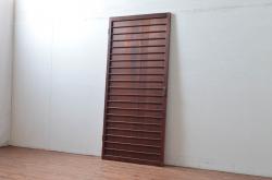 アンティーク建具　落ち着きのある色合いが魅力の舞良戸扉1枚(ドア、まいらど、板戸)(R-081060)