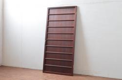 アンティーク建具　落ち着きのある色合いが魅力の舞良戸扉1枚(ドア、まいらど、板戸)(R-081061)