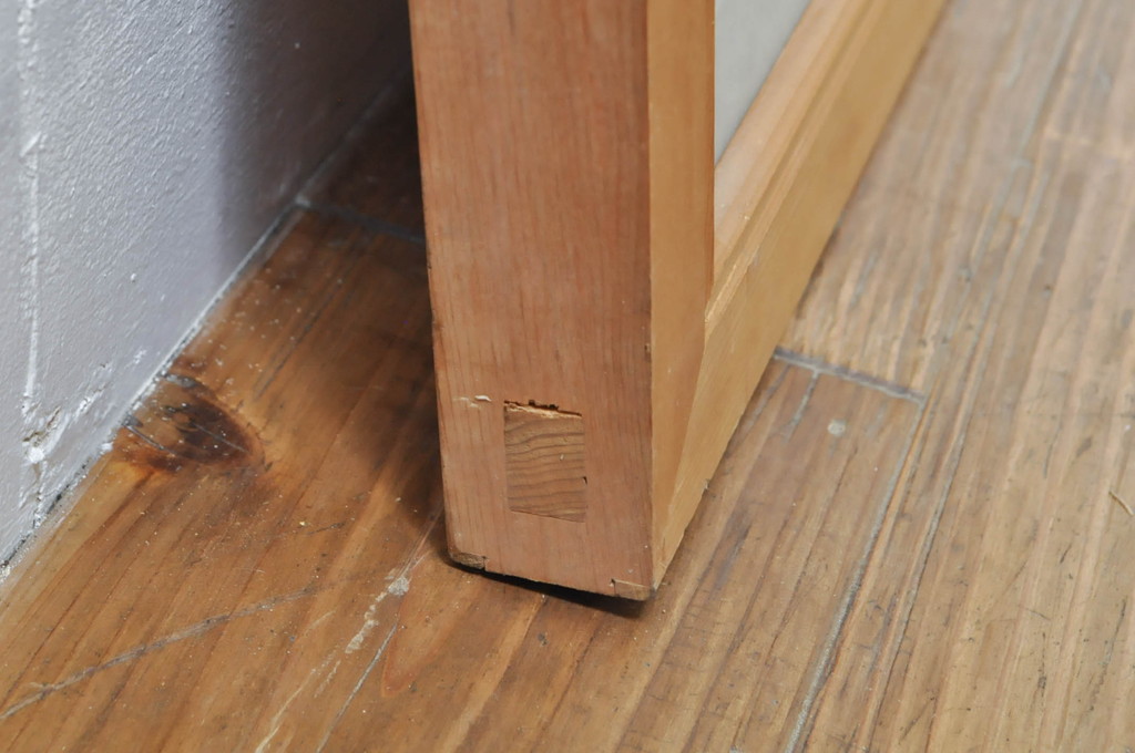 ビンテージ建具　凝ったデザインが魅力的な障子付き組子欄間1枚(明かり取り、明り取り、ヴィンテージ)(R-076361)