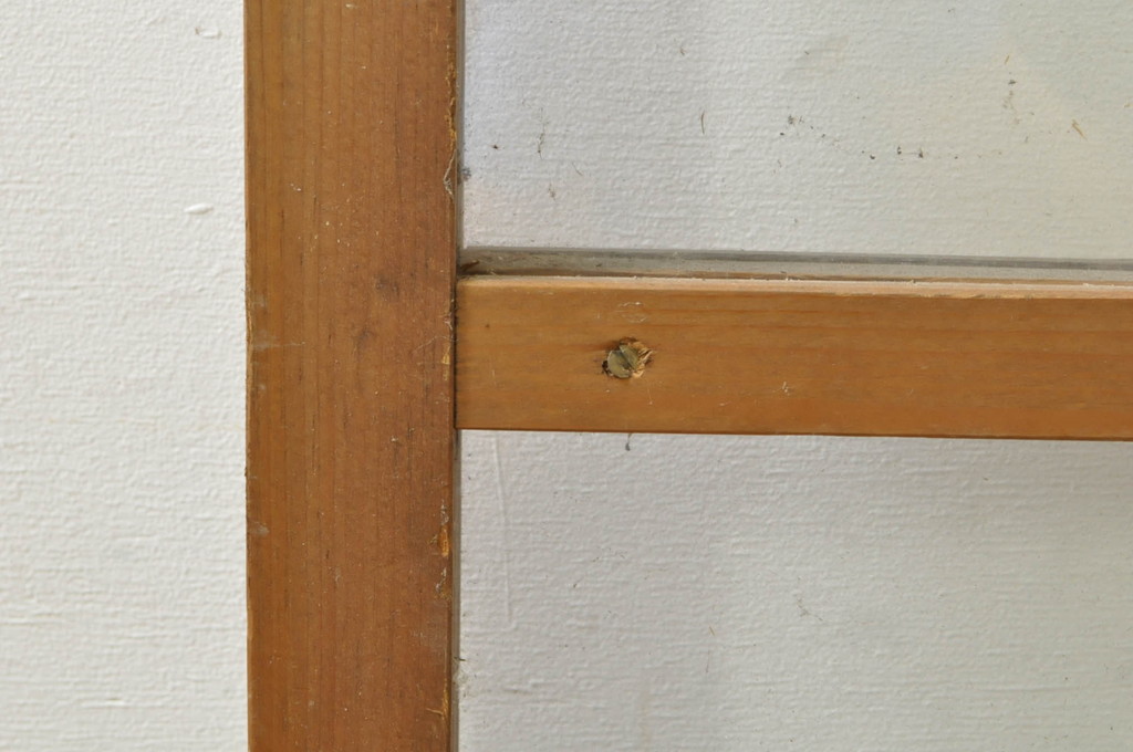 アンティーク建具　どこか懐かしい雰囲気を醸し出すフィックス窓1枚(ガラス欄間、明かり取り、明り取り、FIX窓、ガラス窓、嵌め殺し)(R-076338)