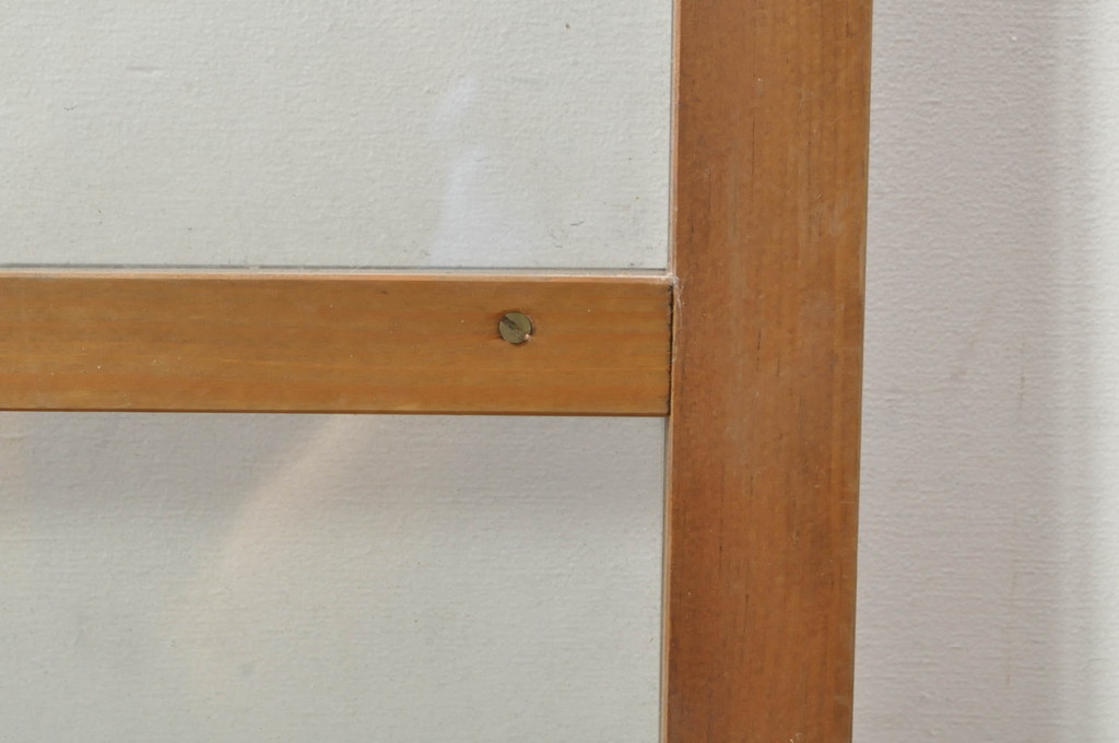 アンティーク建具　どこか懐かしい雰囲気を醸し出すフィックス窓1枚(ガラス欄間、明かり取り、明り取り、FIX窓、ガラス窓、嵌め殺し)(R-076338)