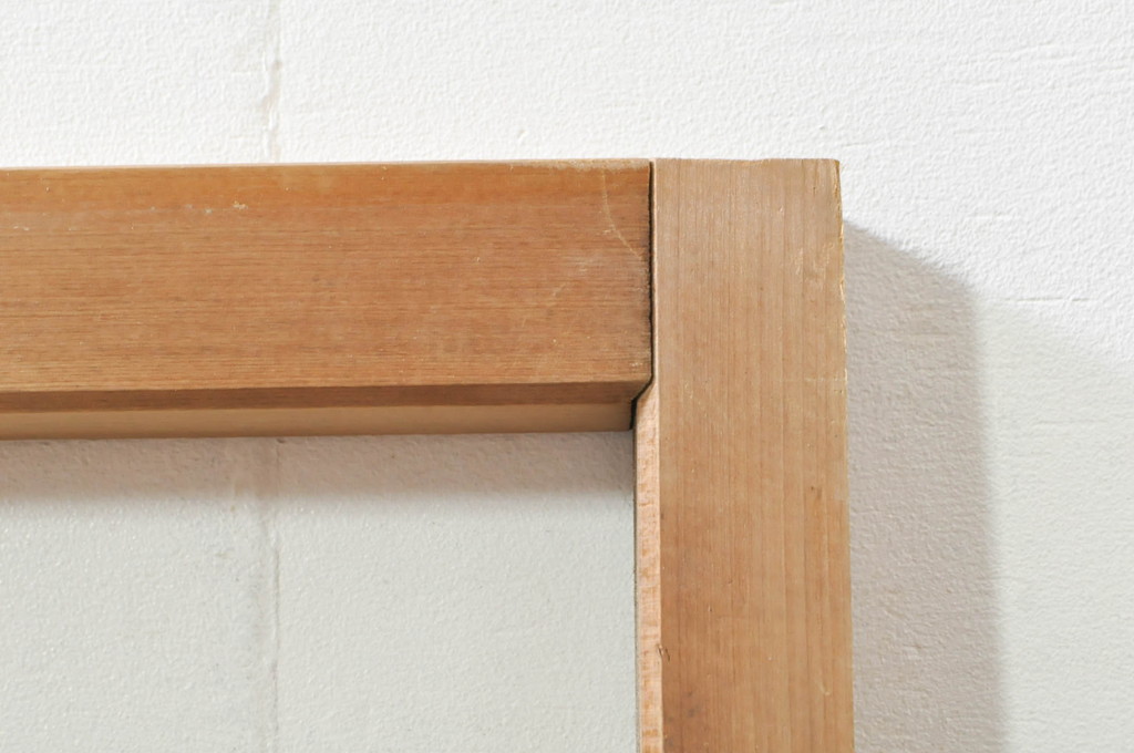 アンティーク建具　かわいらしい波千鳥の透かし彫り入り欄間2枚セット(明り取り、明かり取り)(R-076357)
