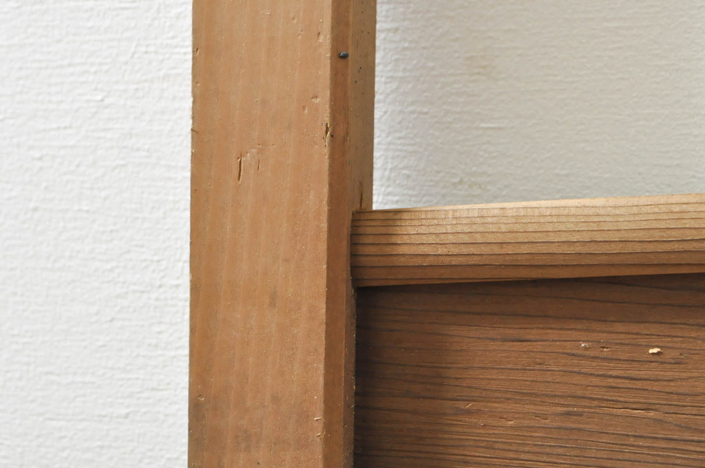アンティーク建具　かわいらしい波千鳥の透かし彫り入り欄間2枚セット(明り取り、明かり取り)(R-076357)