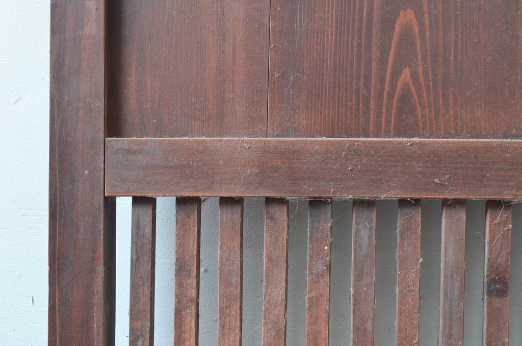 アンティーク建具　古民家スタイルにもおすすめ!情緒ある空間づくりにおすすめの格子帯戸1枚(引き戸、格子戸)(R-080471)