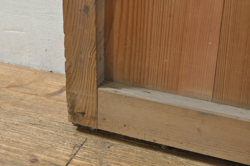アンティーク建具　和モダンな空間づくりにおすすめの荒格子戸1枚(引き戸、格子戸)(R-076327)