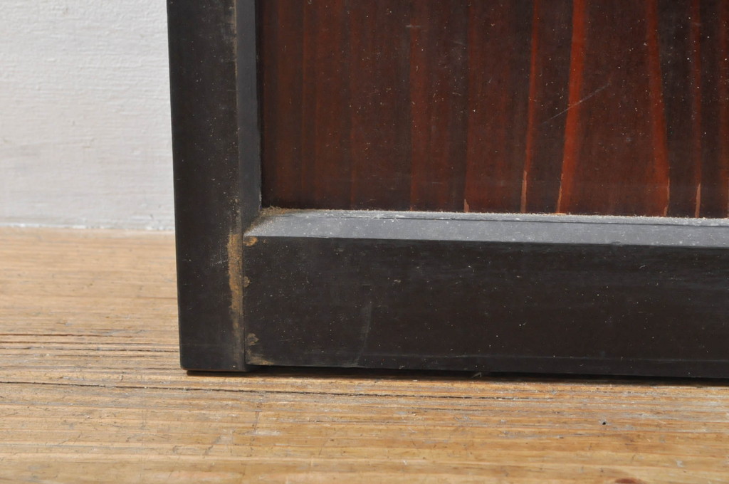 アンティーク建具　片面ガラス　上質な和の空間を演出する書院戸2枚セット(引き戸、窓)(R-076344)