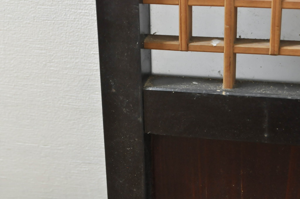 アンティーク建具　片面ガラス　上質な和の空間を演出する書院戸2枚セット(引き戸、窓)(R-076344)