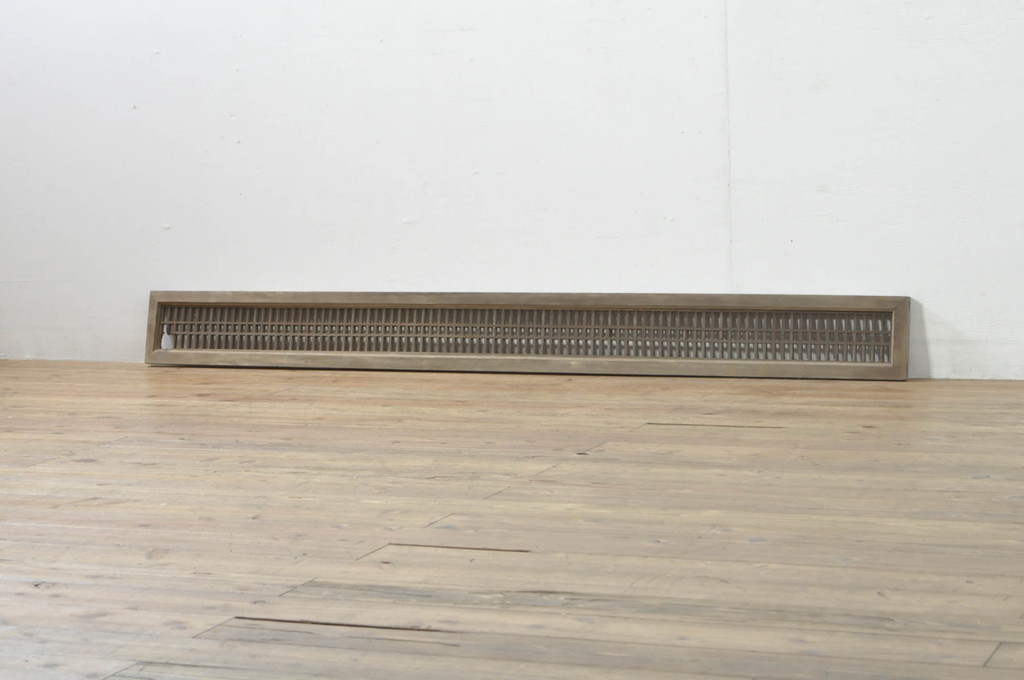 アンティーク建具　和の雰囲気溢れる格子欄間1枚(明かり取り、筬欄間、おさらんま、オサランマ)(R-076075)