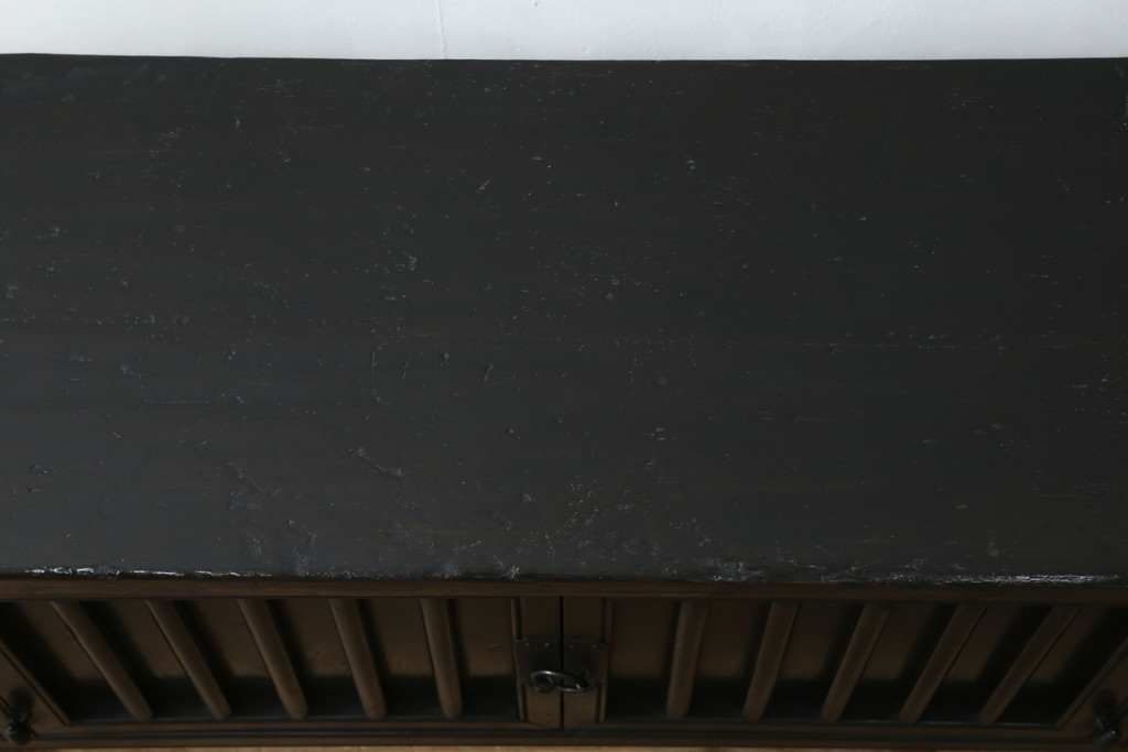 アンティーク家具　李朝家具　アジアンテイストの空間づくりにおすすめなローボード(収納棚、戸棚、テレビ台、テレビボード、リビングボード、花台、飾り台、ベンチ)(R-080415)