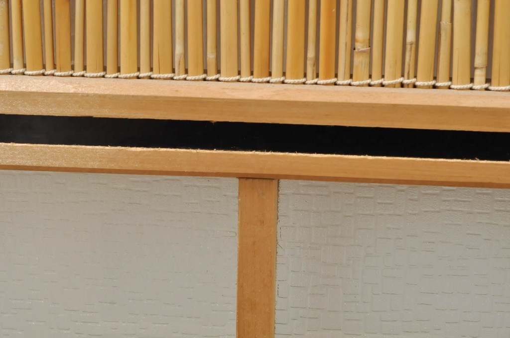 ビンテージ建具　つづれガラス　涼しげな和の空間を演出する幅狭夏戸4枚セット(引き戸、簾戸、簀戸、葭戸、すど、夏障子、ヴィンテージ)(R-077448)