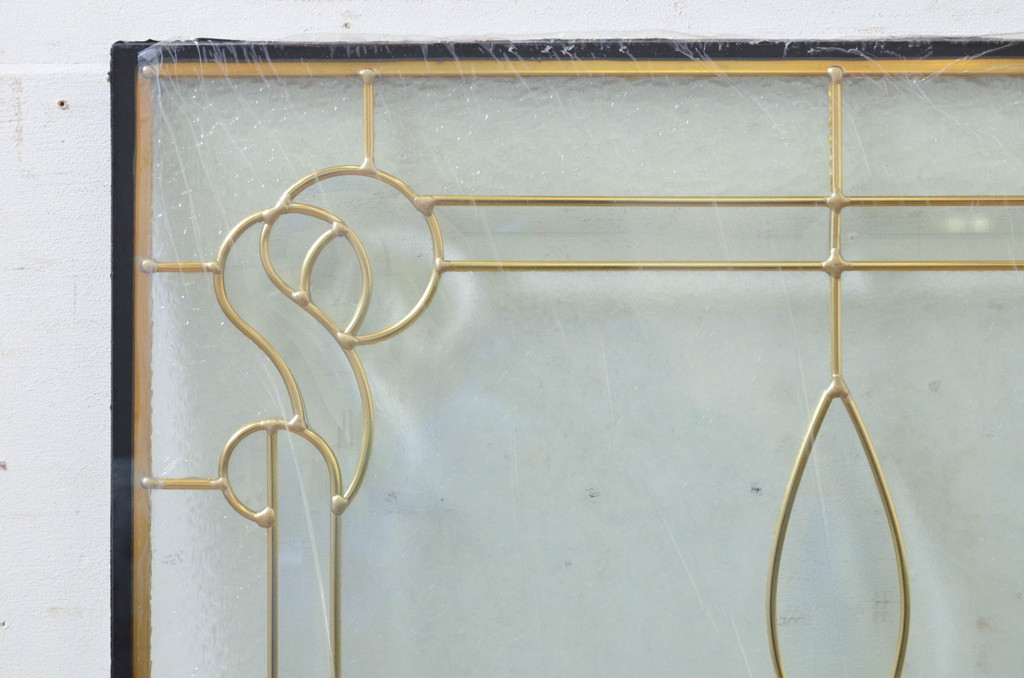 未使用品　飛鳥(あすか)　デットストック品のステンドグラス(建具、ドア、窓、照明、衝い立て、衝立、つい立て)(定価約9万6千円)(R-072991)