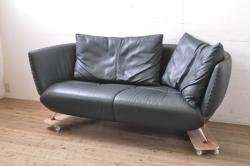 中古　美品　本革　EKORNES(エコーネス)　コンサルシリーズ　クラシック　Mサイズ　オットマン付きストレスレスチェア(レザー、リクライニングチェア、一人掛けソファ、アームチェア)(定価約23万円)(R-058742)