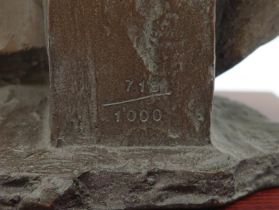 1000体限定　大道寺光弘　「風はこぶ夢」　ブロンズ像　718/1000　台座付き(箱なし、女性像、置物、オブジェ)(R-062598)