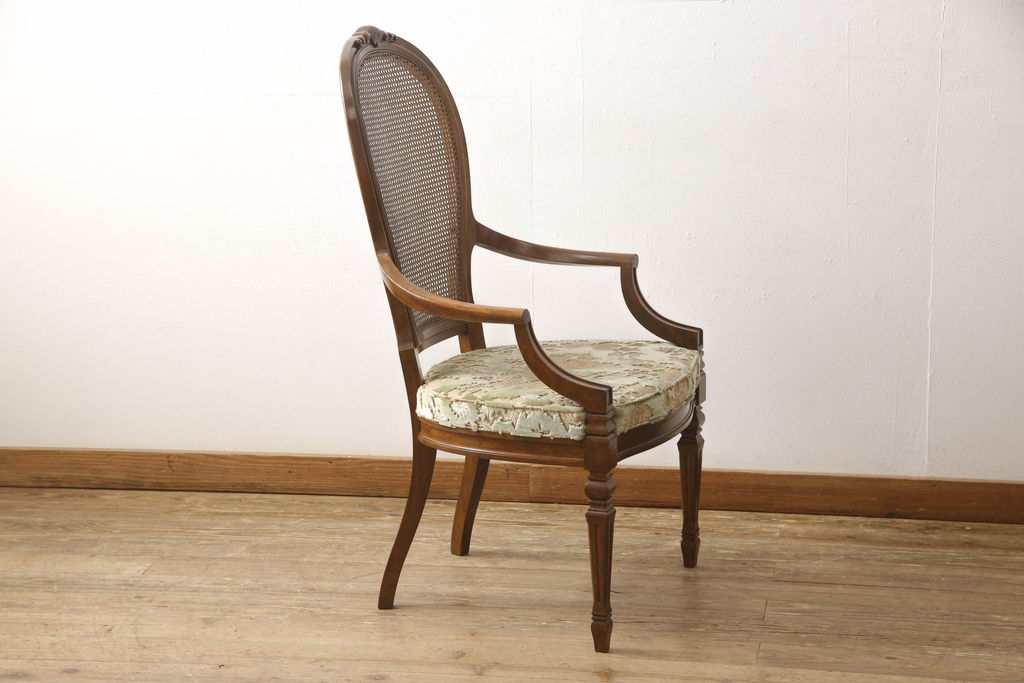 中古　DREXEL HERITAGE(ドレクセルヘリテイジ)　Cameo Classics(キャメオクラシックス)　格調高い雰囲気が魅力のマホガニー製アームチェア(イス、椅子、ダイニングチェア)(定価約35万円)(R-060872)