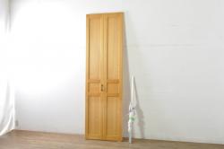 アンティーク建具　アクリル板入り　長い歴史を刻んだ風合いが魅力的な格子帯戸2枚セット(引き戸、格子戸、板戸)(R-081067)