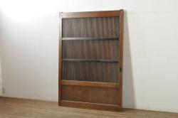 アンティーク建具　シンプルな作りが取り入れやすい!作りの良いガラス戸2枚セット(引き戸、建具)(R-080979)