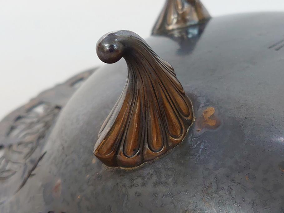 宮本商行　MIYAMOTO-SHOKO　純銀製　STERLINGSILVER　透飾貝脚　コンポート　540g　繊細な装飾がテーブルに華やぎをもたらす菓子器(皿)(R-063270)