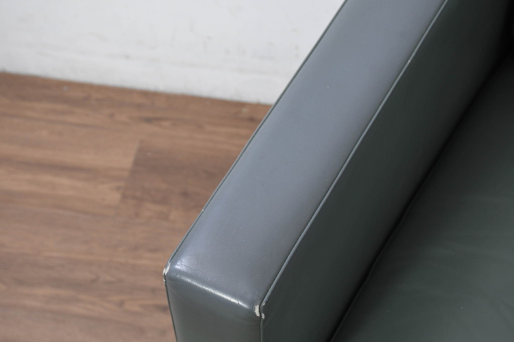 アメリカビンテージ　高級輸入家具　Knoll(ノル)　フィスターコレクション　総革の贅沢な1人掛けラウンジソファ4脚セット(レザー、一人掛け、1Pソファ、アームソファ、ヴィンテージ、ノール、バラ売り可能)(現行定価4脚で約280万円)(R-081163)
