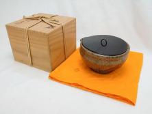 伊賀焼　谷本光生　水指(共箱付き、茶道具、和食器、水差、水器、片口)(R-063284)