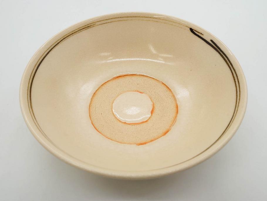 永楽善五郎　絵高麗写　約16cm　5.1寸　優しい色合いが上品な和の雰囲気を醸し出す茶碗(茶道具、茶器、和食器、共箱付き、五寸一分)(R-075785)
