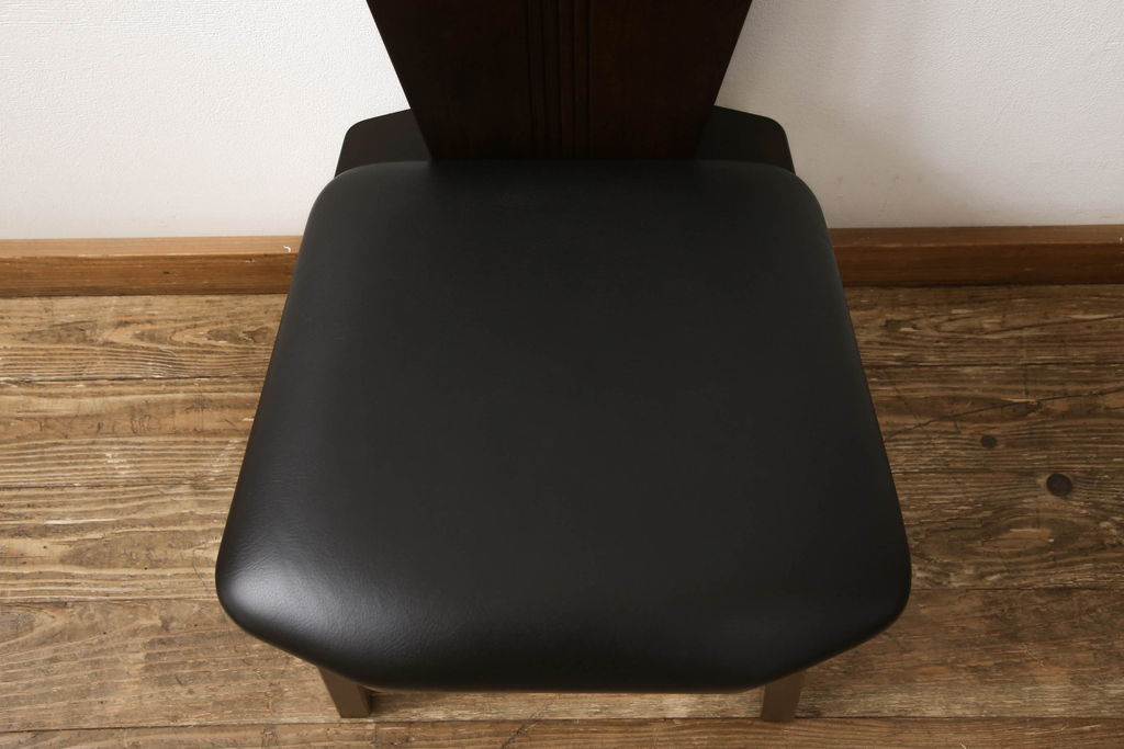 中古　美品　星野民芸(星野民藝)　個性的なデザインが存在感を放つダイニングチェア(椅子、イス)(R-060887)