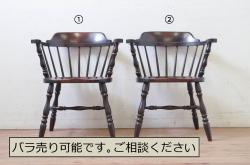 中古　美品　カリモク家具(karimoku)　domani(ドマーニ)　LouisXV(ルイXV)シリーズ　金華山張りのファブリックが高級感をエレガントな雰囲気を高めるダイニングチェア(定価約20万円)(R-050931)