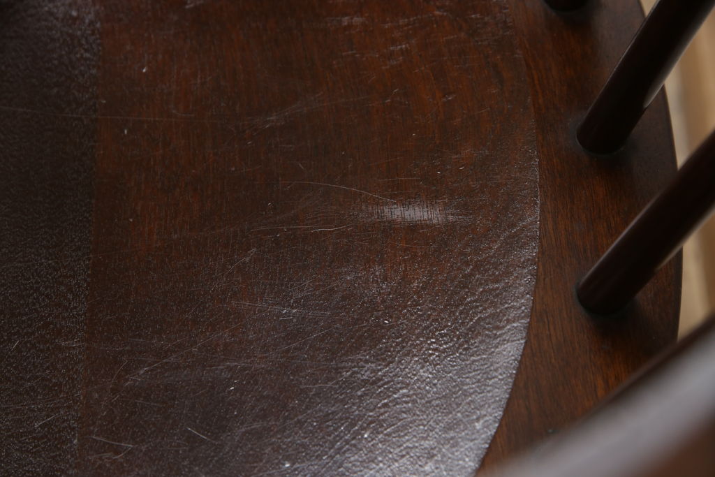 中古　松本民芸家具　#91型　落ち着きのある大人カフェ風インテリアが叶うキャプテンチェア(アームチェア、板座チェア、椅子、ダイニングチェア、イス)(R-059988)