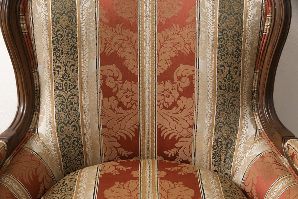 中古　展示品　超美品　DREXEL HERITAGE(ドレクセルヘリテイジ)　 Upholstery(アップホルスタリー)　エレガントな佇まいの1人掛けソファ(一人掛けソファ、1P、アームソファ、ラウンジチェア)(定価約59万円)(R-054953)