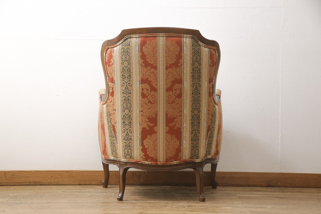 中古　展示品　超美品　DREXEL HERITAGE(ドレクセルヘリテイジ)　 Upholstery(アップホルスタリー)　エレガントな佇まいの1人掛けソファ(一人掛けソファ、1P、アームソファ、ラウンジチェア)(定価約59万円)(R-054953)