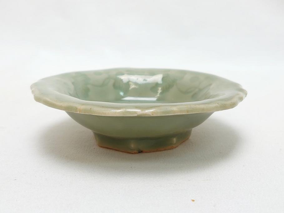 江戸〜明治 三田青磁 三田焼 3.3寸 約10cm 小皿4客セット(和食器