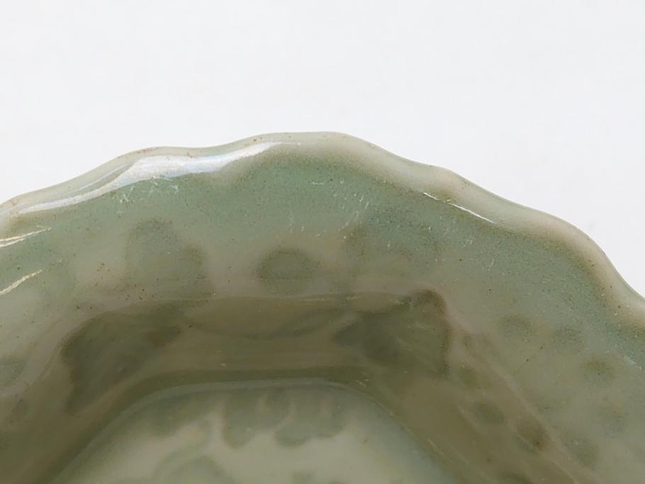 江戸〜明治 三田青磁 三田焼 3.3寸 約10cm 小皿4客セット(和食器