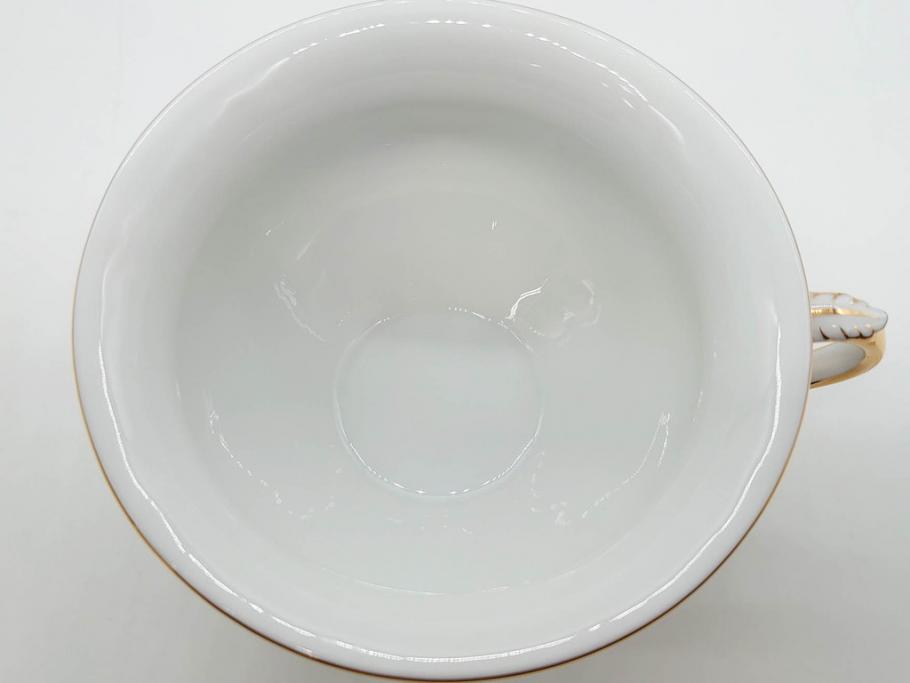 ドイツ　マイセン　Meissen　金彩　宮廷の小花　Xフォーム　ゴールドの装飾が優美な印象を与えるトリオセット(散らし小花、カップ&ソーサー、C&S、プレート、皿、洋食器)(R-075788)
