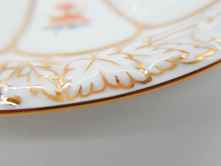 ドイツ　マイセン　Meissen　金彩　宮廷の小花　Xフォーム　ゴールドの装飾が優美な印象を与えるトリオセット(散らし小花、カップ&ソーサー、C&S、プレート、皿、洋食器)(R-075788)