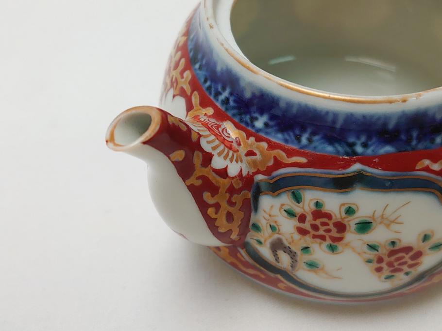 古伊万里　染付　色絵　金彩　急須(茶道具、煎茶器)(R-063312)