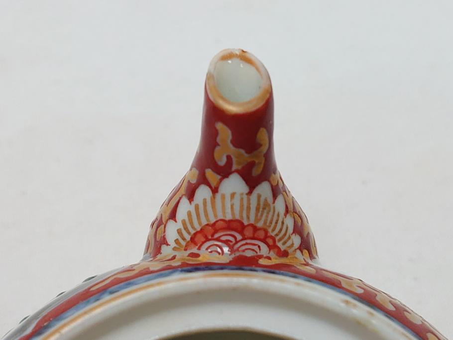 古伊万里　染付　色絵　金彩　急須(茶道具、煎茶器)(R-063312)