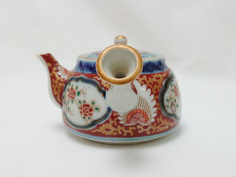 古伊万里　染付　色絵　金彩　急須(茶道具、煎茶器)(R-063312)