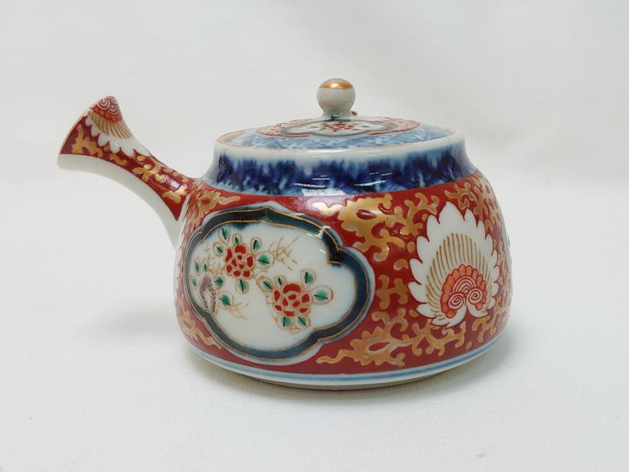 古伊万里　染付　色絵　金彩　急須(茶道具、煎茶器)(R-063312)