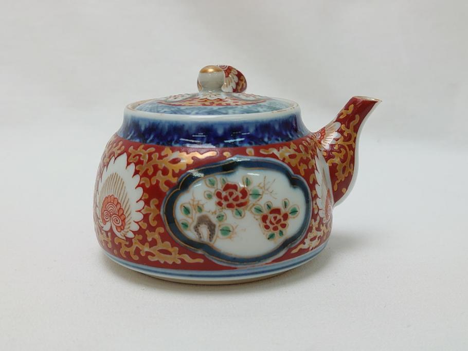 古伊万里　染付　色絵　金彩　急須(茶道具、煎茶器)(R-063312)